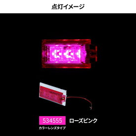 JET INOUE ジェットイノウエ 534555 LED3 ハイパワーミニフラットマーカーランプNEO DC24V カラーレンズ仕様 ローズピンク