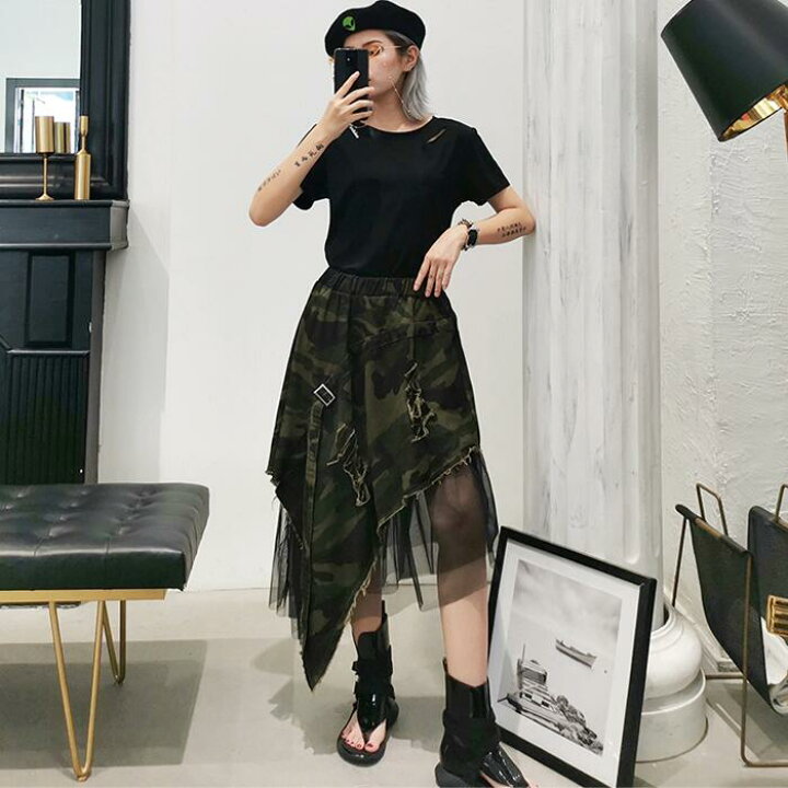 楽天市場】重ねメッシュ フェイクレイヤード ロングスカート ヒョウ柄  