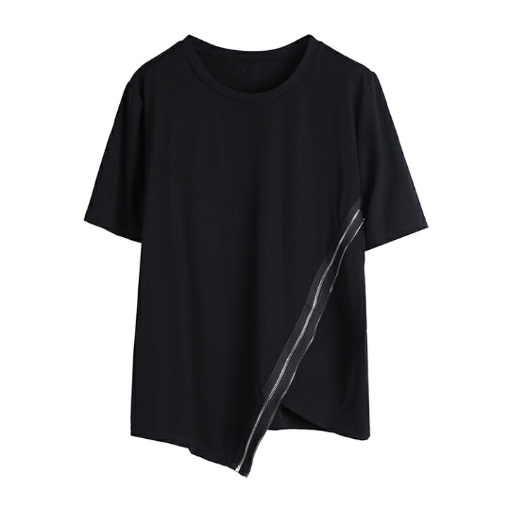 楽天市場】裾変形デザイン アシンメトリー Tシャツ レデイース モード 