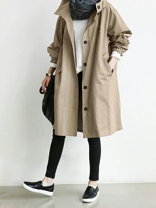 楽天市場 6色 ブルゾン アウター 春 レディース パーカー トレンチコート 花粉ガードコート アウター ロング丈 マウンテンパーカー 男女兼用 フード付き 無地 体型カバー 大きいサイズ きれいめ おしゃれ カジュアル 通勤 入園式 お出かけ 送料無料 敬老の日 プレゼント