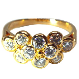 Chaumet ショーメ ダイヤモンドリング ダイヤモンド10石 ゴールド Au・ゴールド ダイヤモンド 7号 レディース ジュエリー／宝石／宝飾品／貴金属／リング／指輪 【中古】