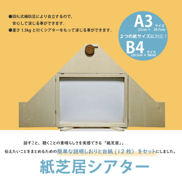楽天市場】オリジナル紙芝居舞台 木枠 舞台 送料無料 窓サイズ（360mm 