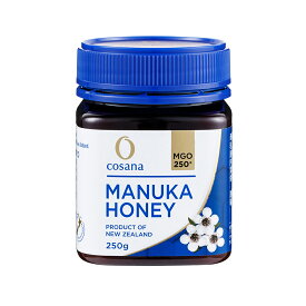 【ポイント20倍以上】cosana(コサナ) マヌカハニー MGO250+/UMF9+ 250g - はちみつ 蜂蜜 非加熱 無農薬 UMF8+以上