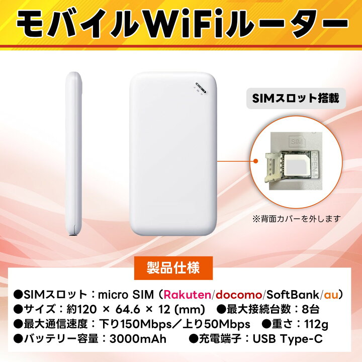楽天市場】【期間限定価格☆新品】SIMフリー モバイルWi-Fiルーター 