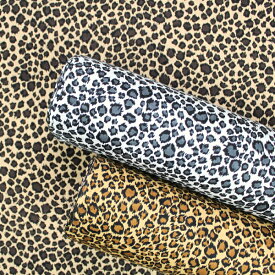 【10cm単位価格】 生地 布 ヒョウ柄 アニマル柄 動物 ツイル 綿プリント 6690-3　ゆうパケット2m対応