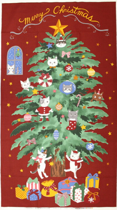 楽天市場】【パネル販売】 ネコ クリスマスツリー タペストリー 猫 