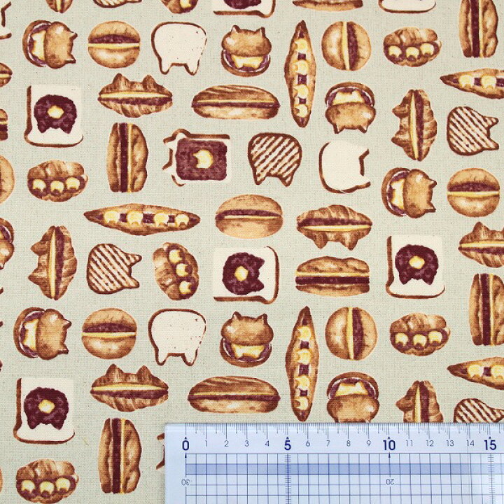 楽天市場】【10cm単位価格】 にゃんバター アニマルブレッド 動物柄  