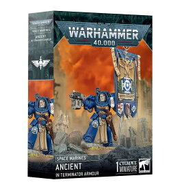 [送料無料] 【ウォーハンマー 40000】スペースマリーン:エインシェント(ターミネイター・アーマー装備) ANCIENT IN TERMINATOR ARMOUR 48-104