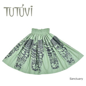 フラダンス衣装 パウスカート スカート フラ パウ TUP-FT485 TUTUVIパウ サンクチュアリ セージ グレー