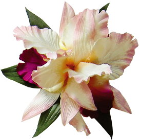 フラダンス衣装　髪飾り　花飾り　カトレア　オーキッド　ヘアクリップ　イベント　フラ　CL-37　ラージカトレアオーキッドLクリップ　ピンク