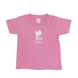 フラダンス衣装 tシャツ レッスン　フラ　子供用　キッズ　着やすい　伸縮　TUT-KIDS-TG-PK　TUTUVI　子供用Tシャツ　トーチジンジャー　ピンク　ホワイト