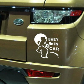 Baby in car おしっこ ステッカー シールタイプ ベイビーインカー 子供が乗っています 赤ちゃん 車の後ろ ウォールステッカー 【メール便送料無料】【ポイント消化】