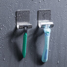 シェーバーホルダー ステンレス SUS304 髭剃り置き カミソリスタンド ひげそり立て 洗面所 バス 引っ掛け ポイント消化
