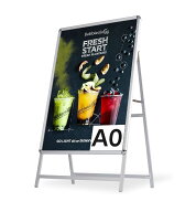 ＼クーポン配布中！／A0 片面 看板 店舗用 ポスターパネルスタンド シルバー H1530mm A型看板 A型スタン…