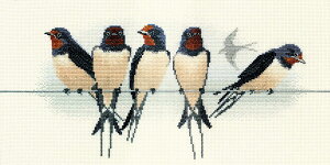 Bothy Threads NXXeb`hJLbg uBirds - Swallows" (co) BB05 {V[XbY DERWENTWATER DESIGNS yCO/[40`80xz