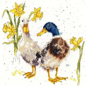 Bothy Threads �N���X�X�e�b�`�h�J�L�b�g �uDucks And Daffs�v XHD6 �{�V�[�X���b�Y �y����/�[��40�`80�����x�z �A�q���ƃJ�� ��