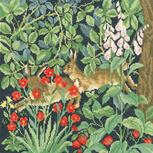 Bothy Threads �N���X�X�e�b�`�h�J�L�b�g Greenery Hares William Morris XAC16 �{�V�[�X���b�Y �E�B���A���E�����X �y�C�O����/�[��40�`80�����x�z