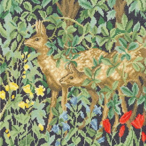 Bothy Threads �N���X�X�e�b�`�h�J�L�b�g Greenery Deer William Morris XAC17 �{�V�[�X���b�Y �E�B���A���E�����X �y�C�O����/�[��40�`80�����x�z