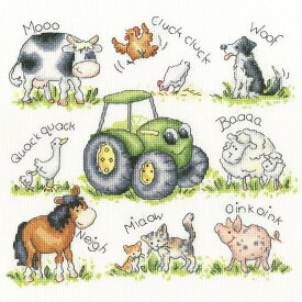 Bothy Threads クロスステッチ刺繍キット "Farmyard Friends - Playful Pals" XKG11 (農場の友達) ボシースレッズ 【海外取り寄せ/納期40～80日程度】