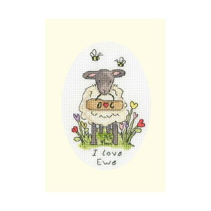 Bothy Threads NXXeb`hJLbg "Greeting Card - I Love Ewe" XGC40 (O[eBOJ[h) {V[XbY yCO/[40`80xz
