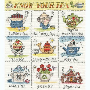 Bothy Threads NXXeb`hJLbg "Know Your Tea" XHS16 {V[XbY yCO/[40`80xz