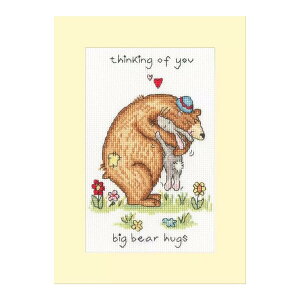 Bothy Threads NXXeb`hJLbg "Greeting Card - Big Bear Hugs" XGC61 (O[eBOJ[h) {V[XbY yCO/[40`80xz