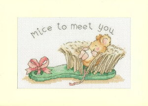 Bothy Threads �N���X�X�e�b�`�h�J�L�b�g Greeting Card - Mice To Meet You XGC65 (�O���[�e�B���O�J�[�h) �{�V�[�X���b�Y �y�C�O����/�[��40�`80�����x�z