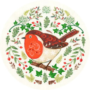 Bothy Threads �t���[�X�e�b�`�h�J�L�b�g Folk Art Embroidery - Folk Robin EKP3 �{�V�[�X���b�Y �y�C�O����/�[��40�`80�����x�z
