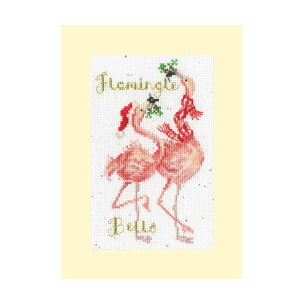 Bothy Threads NXXeb`hJLbg "Christmas Card - Flamingle Bells" XMAS68 {V[XbY yCO/[40`80xz