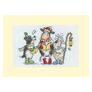 Bothy Threads NXXeb`hJLbg "Christmas Card - Woof, Moo, Baa!" XMAS74 {V[XbY yCO/[40`80xz