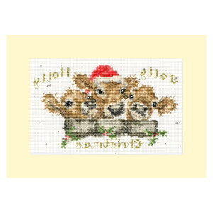 Bothy Threads NXXeb`hJLbg "Christmas Card - Jolly Holly" XMAS75 {V[XbY yCO/[40`80xz