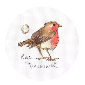 Bothy Threads �N���X�X�e�b�`�h�J�L�b�g Little Robin - Garden Birds XMF4P �{�V�[�X���b�Y �y�C�O����/�[��40�`80�����x�z