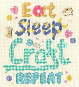 Bothy Threads NXXeb`hJLbg "Eat, Sleep, Craft, Repeat" XBD19 {V[XbY yCO/[40`80xz