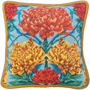 Bothy Threads �N���X�X�e�b�`�h�J�L�b�g Caustic Chrysanthemum Tapestry TAM5 (�N�b�V������35cm�p) �{�V�[�X���b�Y �y�C�O����/�[��40�`80�����x�z