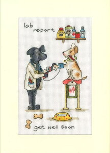 Bothy Threads �N���X�X�e�b�`�h�J�L�b�g Greeting Card - Lab Report XGC63 (�O���[�e�B���O�J�[�h) �{�V�[�X���b�Y �y�C�O����/�[��40�`80�����x�z