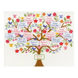 Bothy Threads クロスステッチ刺繍キット 「My Family Tree」 (家系図のサンプラー) XBD1 ボシースレッズ 【海外取り寄せ/納期40〜80日程度】