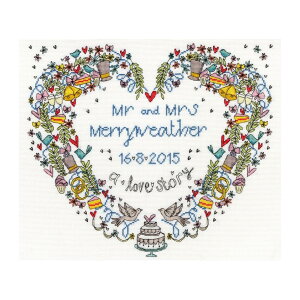 Bothy Threads NXXeb`hJLbg uWedding Heartv (EFfBOTv[) XWS10 {V[XbY yCO/[40`80xz