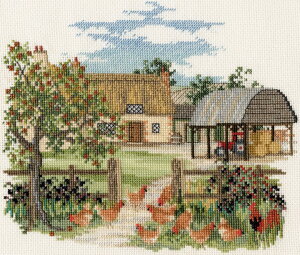 Bothy Threads �N���X�X�e�b�`�h�J�L�b�g �uCountryside - Appletree Farm�v CON07 �{�V�[�X���b�Y (�J���g���[�T�C�h / �A�b�v���^�E���t�@�[��) �{�V�[�X���b�Y �y�C�O����/�[��40�`80�����x�z