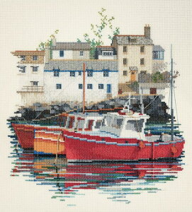 Bothy Threads �N���X�X�e�b�`�h�J�L�b�g �uCoastal Britain - Fishing Village�v SEA04 �{�V�[�X���b�Y �y�C�O����/�[��40�`80�����x�z