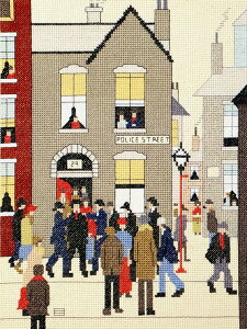 Bothy Threads �N���X�X�e�b�`�h�J�L�b�g �uThe Arrest�v XLC6 L.S Lowry and Lowry Style �{�V�[�X���b�Y �y�C�O����/�[��40�`80�����x�z
