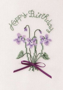Bothy Threads NXXeb`hJLbg uGreeting Card - Violetsv CDG26 (O[eBOJ[h/݂) {V[XbY yCO/[40`80xz