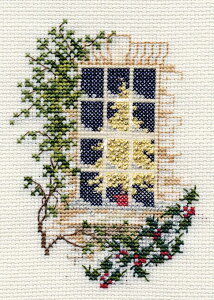 Bothy Threads NXXeb`hJLbg uChristmas Card - Christmas Windowv CDX08 (NX}X̑) {V[XbY yCO/[40`80xz