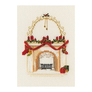 Bothy Threads NXXeb`hJLbg uChristmas Card - Fireplacev CDX09 (gF) {V[XbY yCO/[40`80xz
