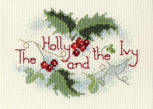 Bothy Threads NXXeb`hJLbg uChristmas Card - The Holly And The Ivyv CDX22 (qCMƒ) {V[XbY yCO/[40`80xz