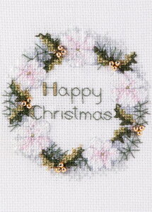 Bothy Threads NXXeb`hJLbg uChristmas Card - Golden Wreathv CDX47 (S[fE[X) {V[XbY yCO/[40`80xz