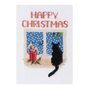 Bothy Threads NXXeb`hJLbg uChristmas Card - Christmas Catv CDX48 (L̃NX}XJ[h) {V[XbY yCO/[40`80xz