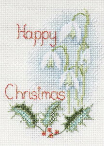 Bothy Threads NXXeb`hJLbg uChristmas Card - Snowdropsv CDX51 (Xm[hbv) {V[XbY yCO/[40`80xz