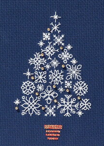 Bothy Threads NXXeb`hJLbg uChristmas Card - Snowflake Treev CDX54 (Xm[t[Nc[) {V[XbY yCO/[40`80xz