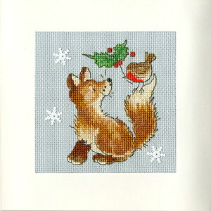 Bothy Threads NXXeb`hJLbg "Christmas Card - Christmas Friends" XMAS29 {V[XbY yCO/[40`80xz