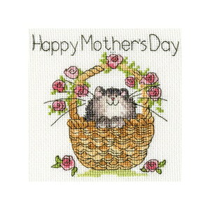 Bothy Threads NXXeb`hJLbg uGreeting Card - Basket Of Rosesv XGC15 (O[eBOJ[h/̓) {V[XbY yCO/[40`80xz